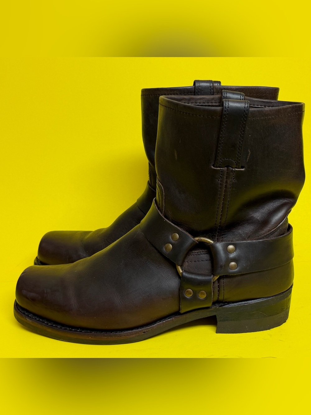 Frye 8R Oiled Leather Harness Boots Men's Size 11.5 M Made in USA Brown $468